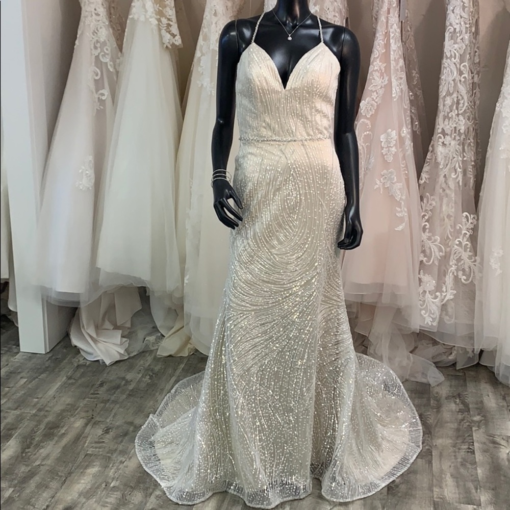 Dazzling sequined wedding gown